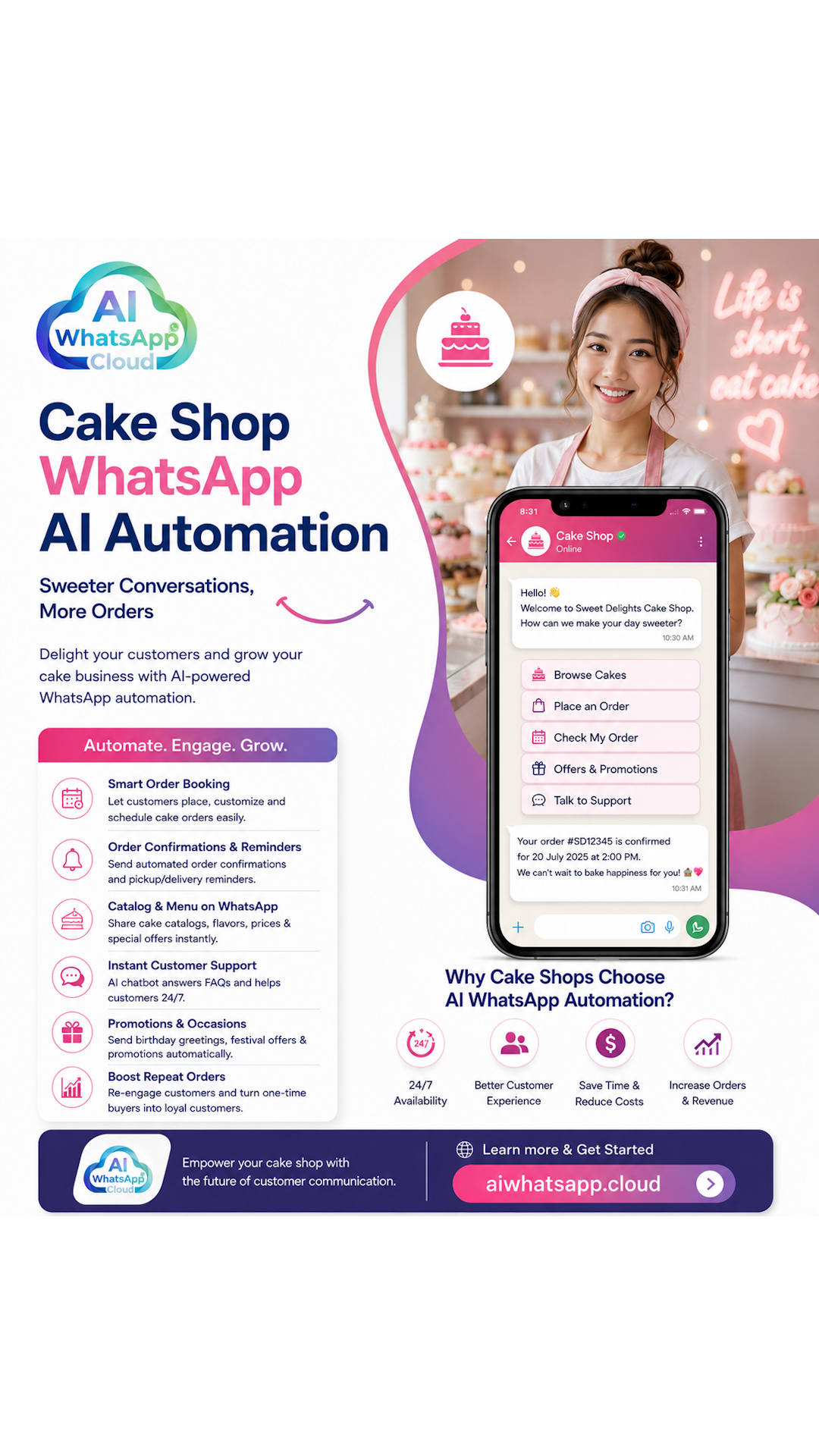 AI WhatsApp for Cake Shops: Automate Cake Orders and Customer Enquiries
