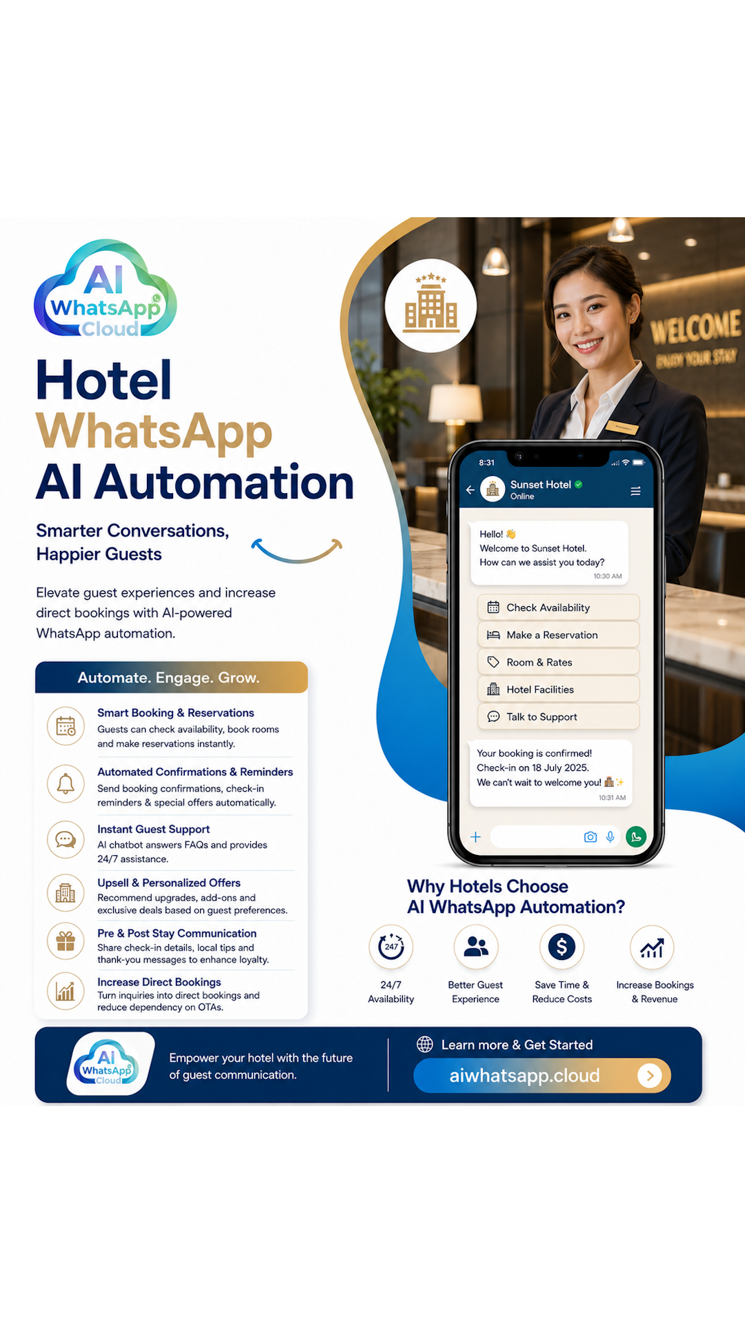 AI WhatsApp for Hotels: Automate Guest Enquiries and Improve Hotel Communication