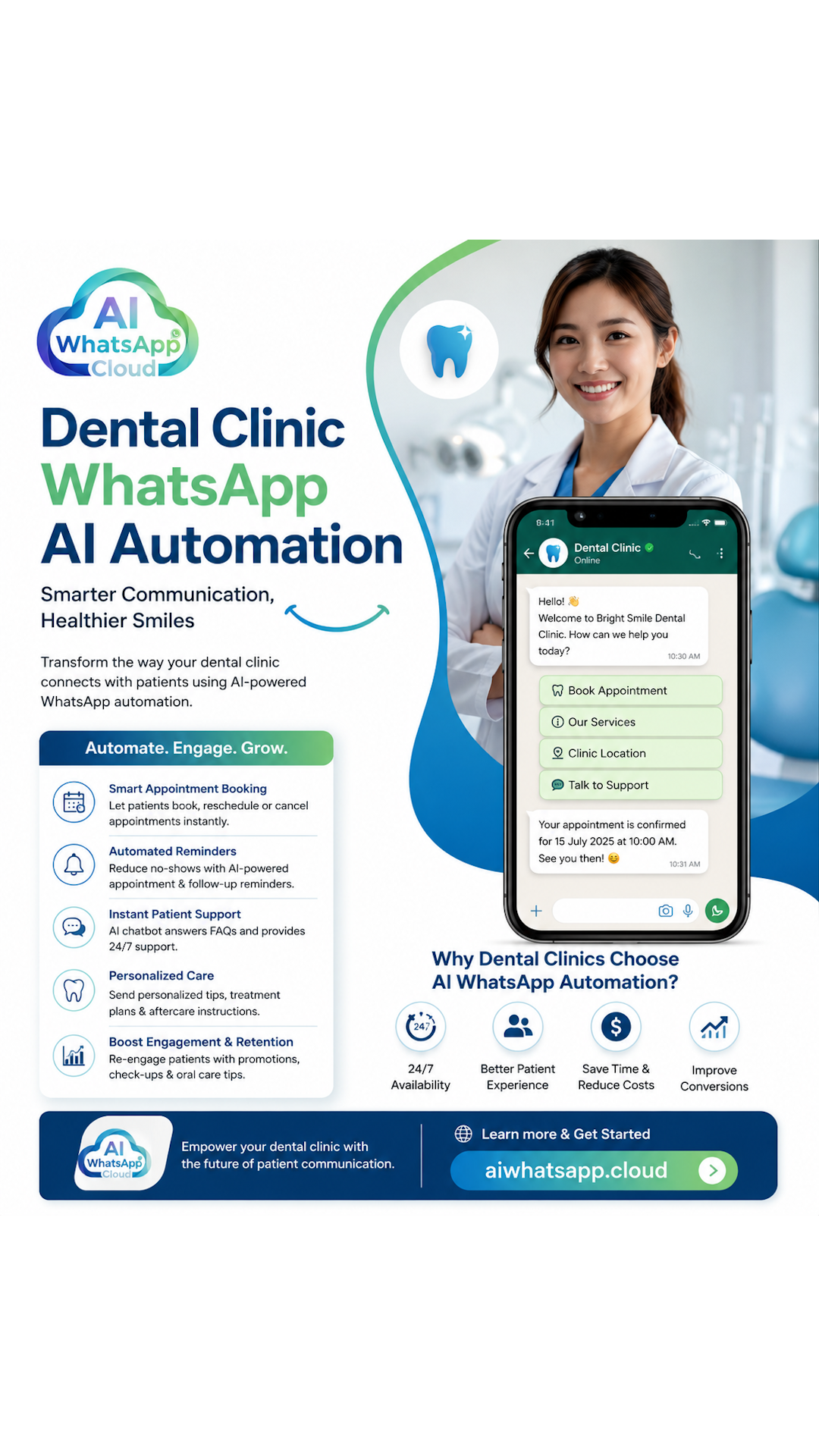 How a Dental Clinic Can Automate WhatsApp Customer Enquiries with AI
